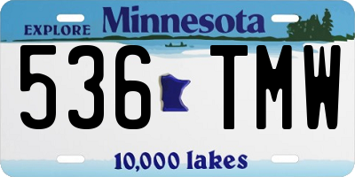 MN license plate 536TMW