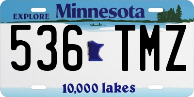 MN license plate 536TMZ