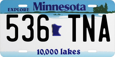 MN license plate 536TNA