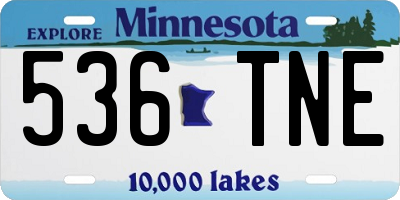 MN license plate 536TNE