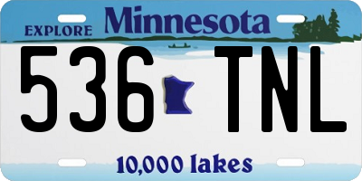 MN license plate 536TNL
