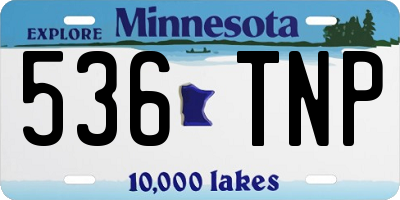 MN license plate 536TNP