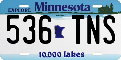 MN license plate 536TNS