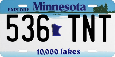 MN license plate 536TNT