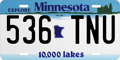 MN license plate 536TNU