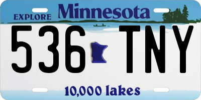 MN license plate 536TNY