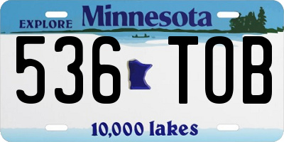 MN license plate 536TOB