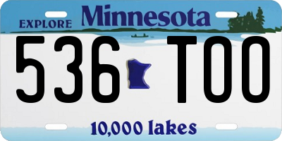 MN license plate 536TOO