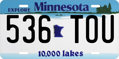 MN license plate 536TOU