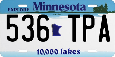 MN license plate 536TPA