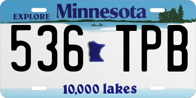 MN license plate 536TPB