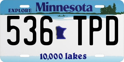 MN license plate 536TPD