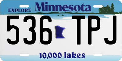 MN license plate 536TPJ