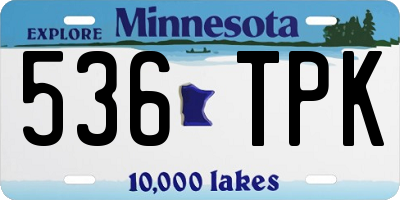 MN license plate 536TPK