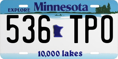MN license plate 536TPO
