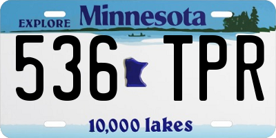 MN license plate 536TPR