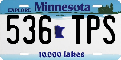MN license plate 536TPS