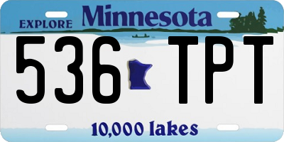 MN license plate 536TPT