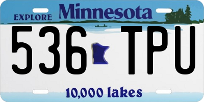 MN license plate 536TPU