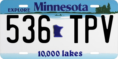 MN license plate 536TPV