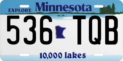 MN license plate 536TQB