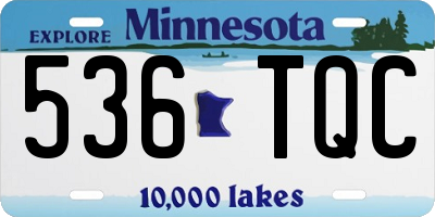 MN license plate 536TQC