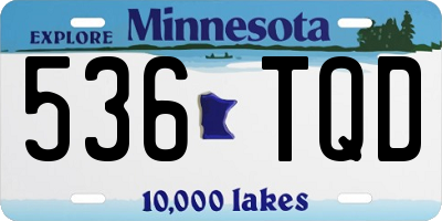 MN license plate 536TQD