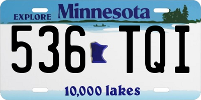 MN license plate 536TQI