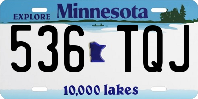 MN license plate 536TQJ