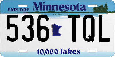 MN license plate 536TQL