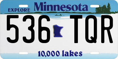 MN license plate 536TQR