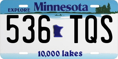MN license plate 536TQS