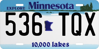 MN license plate 536TQX