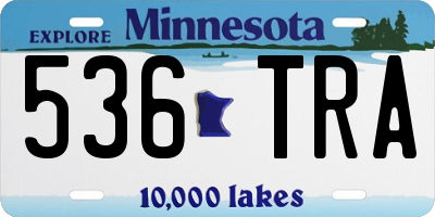 MN license plate 536TRA