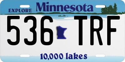 MN license plate 536TRF