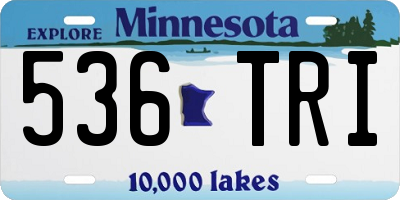 MN license plate 536TRI