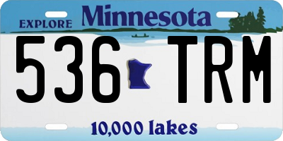 MN license plate 536TRM