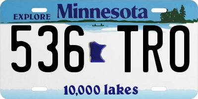 MN license plate 536TRO