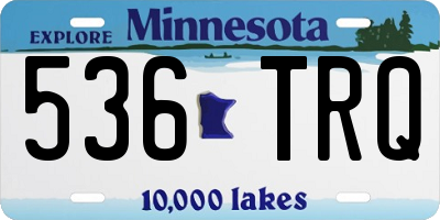 MN license plate 536TRQ