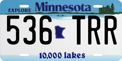 MN license plate 536TRR