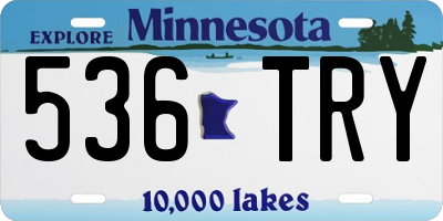 MN license plate 536TRY
