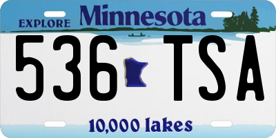 MN license plate 536TSA