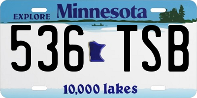 MN license plate 536TSB