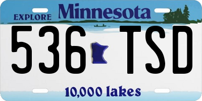 MN license plate 536TSD