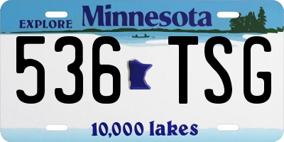 MN license plate 536TSG