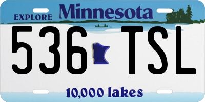MN license plate 536TSL