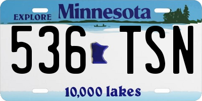 MN license plate 536TSN