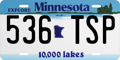 MN license plate 536TSP