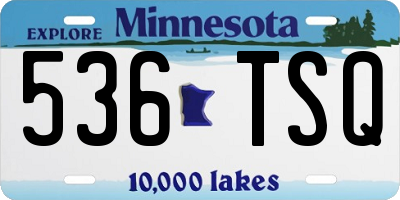 MN license plate 536TSQ
