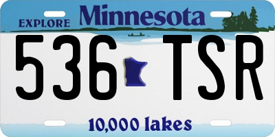 MN license plate 536TSR